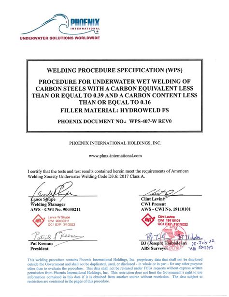 welrig|welireg approval.